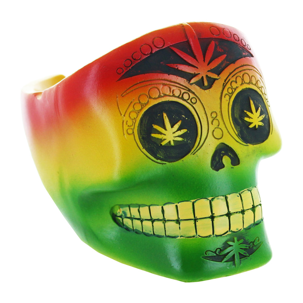 Cendrier en Céramique Leaf Mexican Skull
