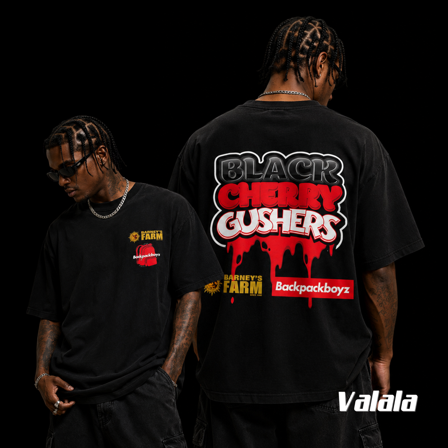 T-shirt Barney's Farm x Backpack Boyz Black Cherry Gushers - Édition Limitée