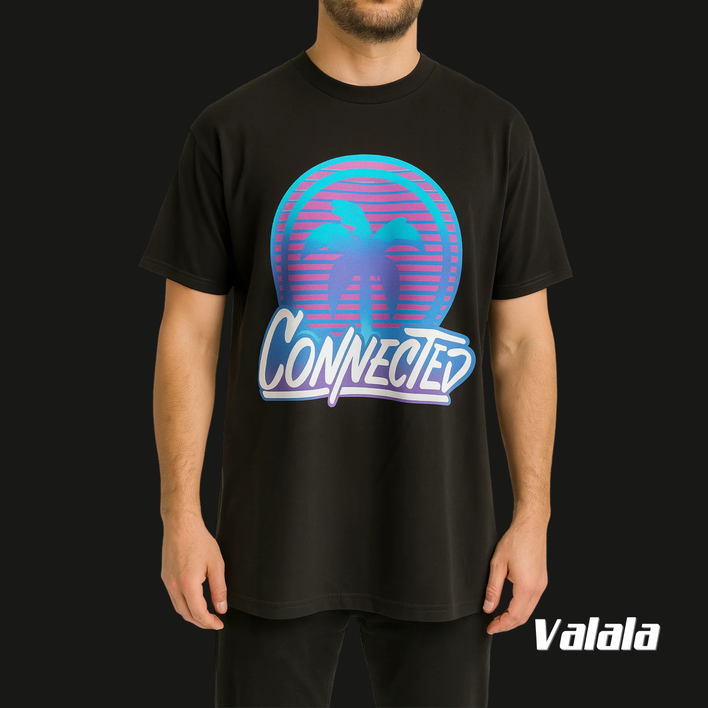 T-shirt Connected -Noir