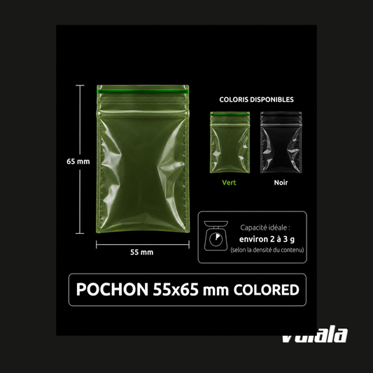 Sachets Zip Colored 5,5x6,5 cm 100 Microns x100