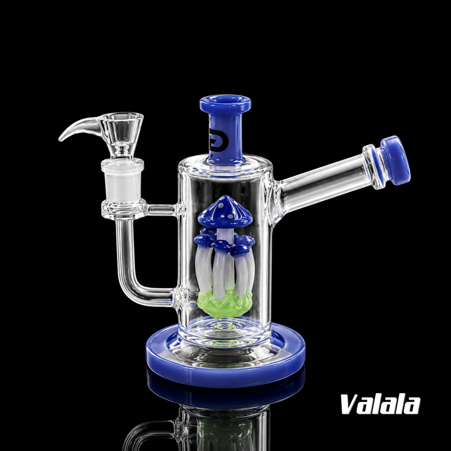 Bang Grace Glass Blue Mushrooms