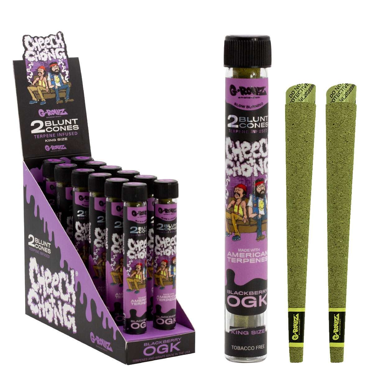 Cônes G-Rollz Cheech & Chong™ – Terpene Infused (Blackberry OGK)