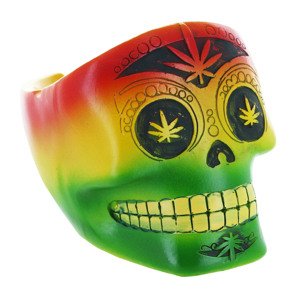 Cendrier en Céramique Leaf Mexican Skull