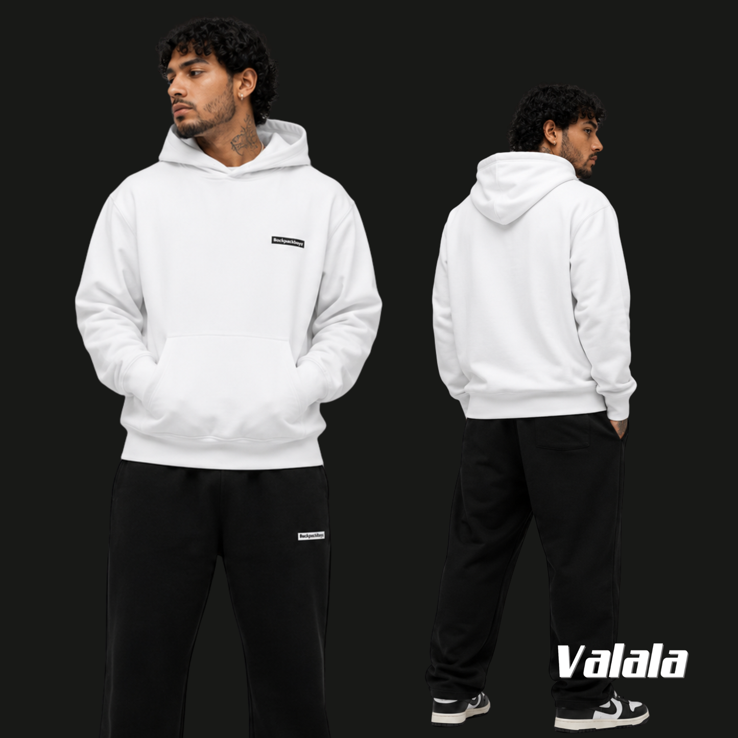 Hoodie Backpack Boyz Box Logo Core Blanc – Sweat à Capuche Officiel