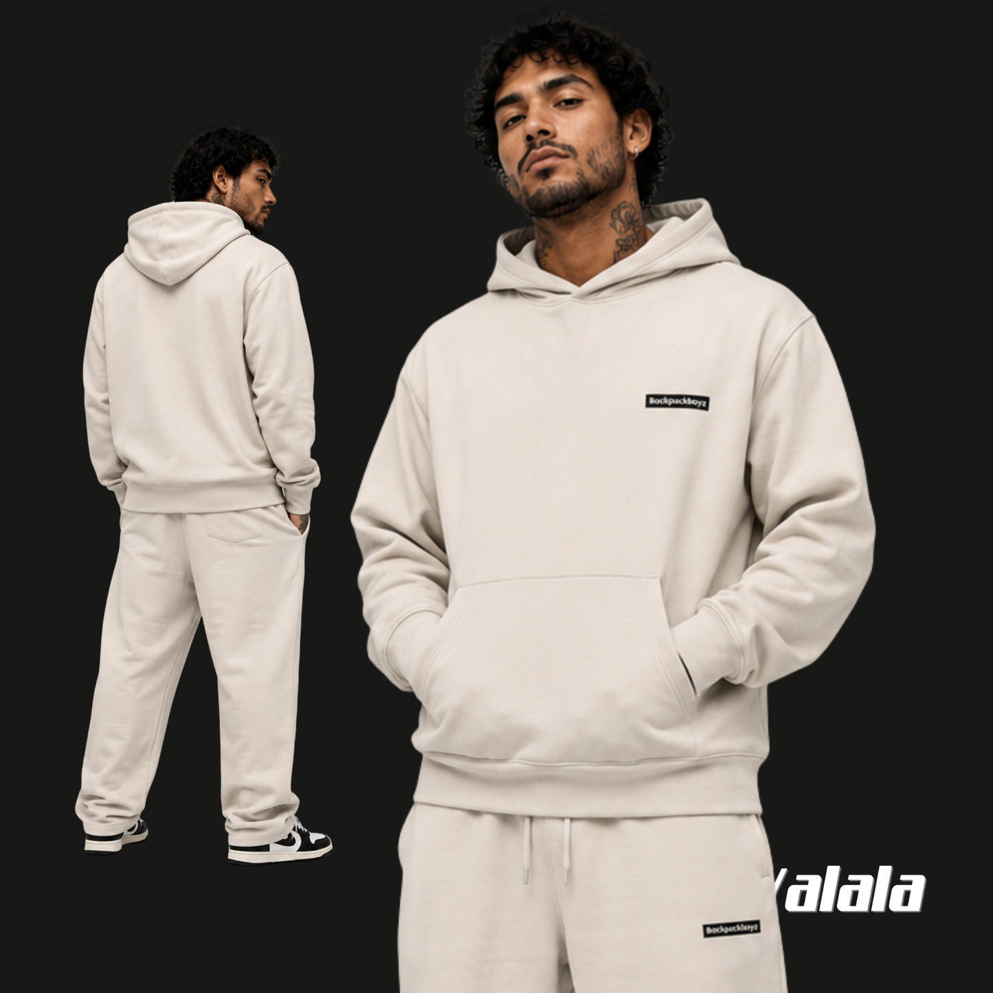 Hoodie Backpack Boyz Box Logo Core Bone – Sweat à Capuche Officiel