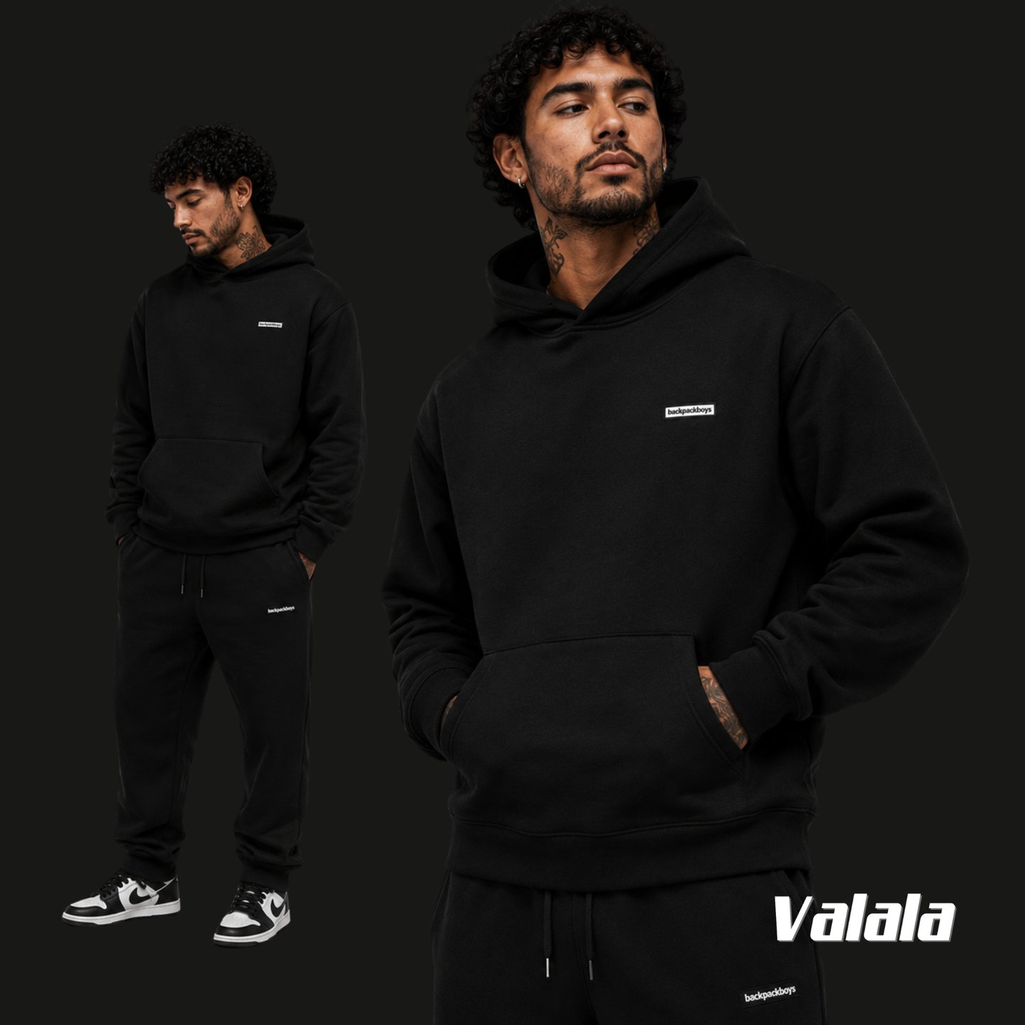 Sudadera con Capucha Hoodie Backpack Boyz Box Logo Core Black – Sudadera Oficial