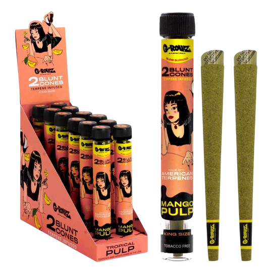 Cônes G-Rollz Mango Pulp – Blunts de Chanvre (Pack de 2)