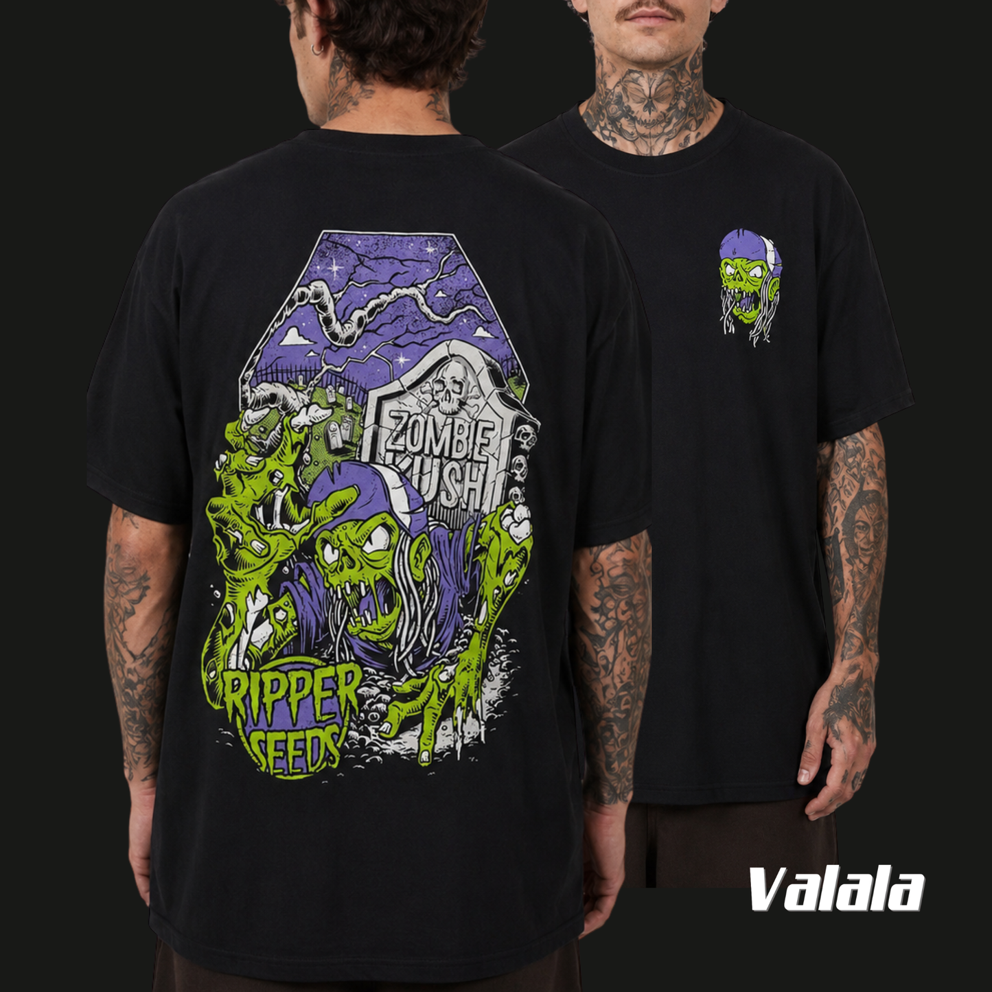 T-shirt Ripper Seeds Zombie Kush Logo Noir