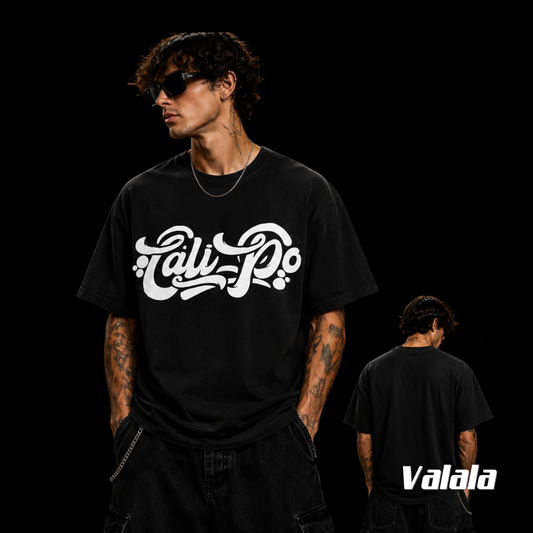 T-shirt Cali-Po Black & White Logo