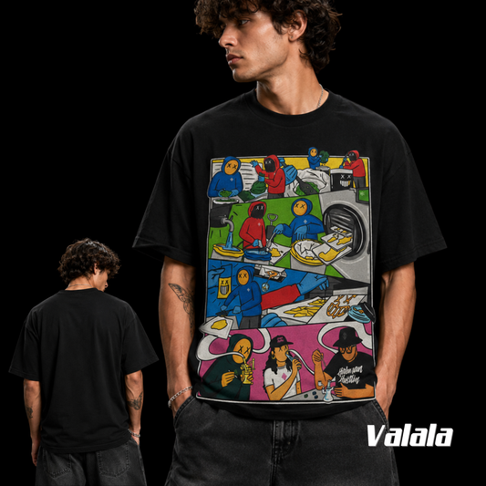 T-shirt Herbman Hustlin Black Waterhash