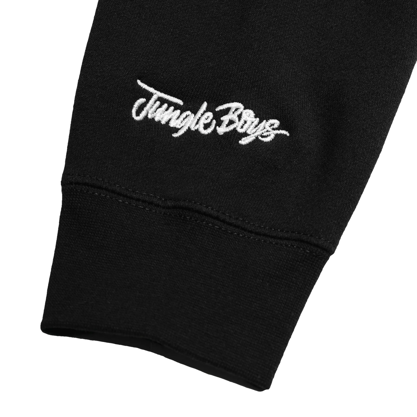 Détail du logo Phenohunt sur hoodie Jungle Boys noir